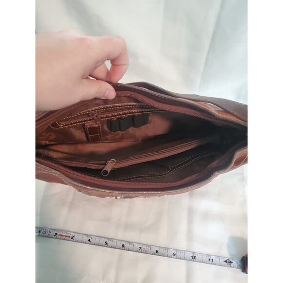 Vintage bag Brown Leather Brighton design MC Satchel Shoulder Bag. A12 - Picture 5 of 5